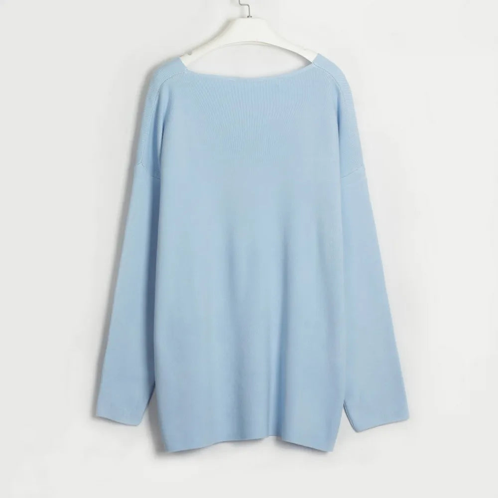 Casual V-neck Knitted Two Piece Pant Set