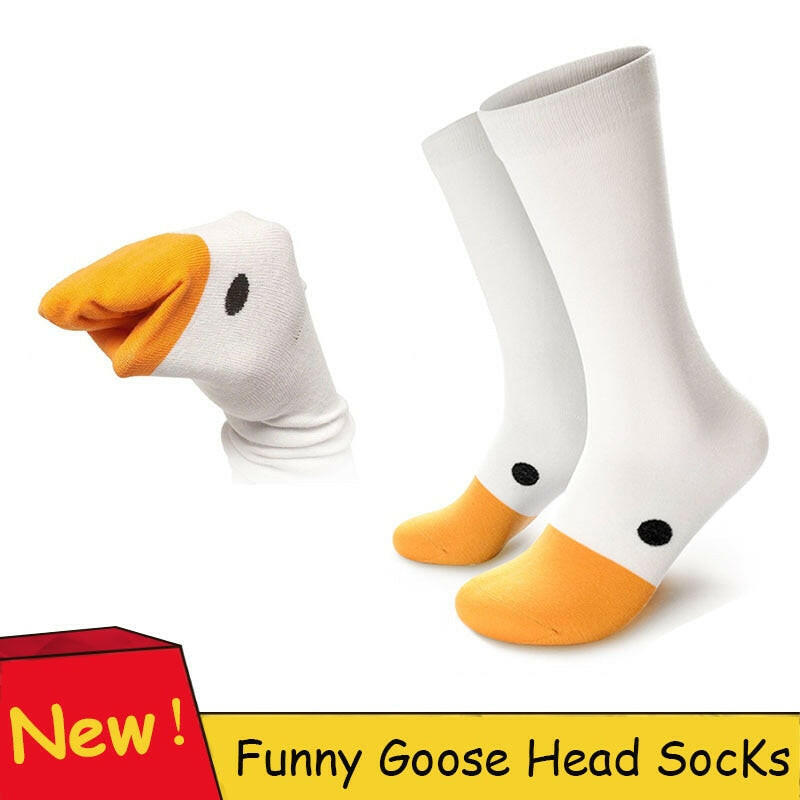 Funny Crazy Goose Cotton Socks | On sale | 80% cotton 15%