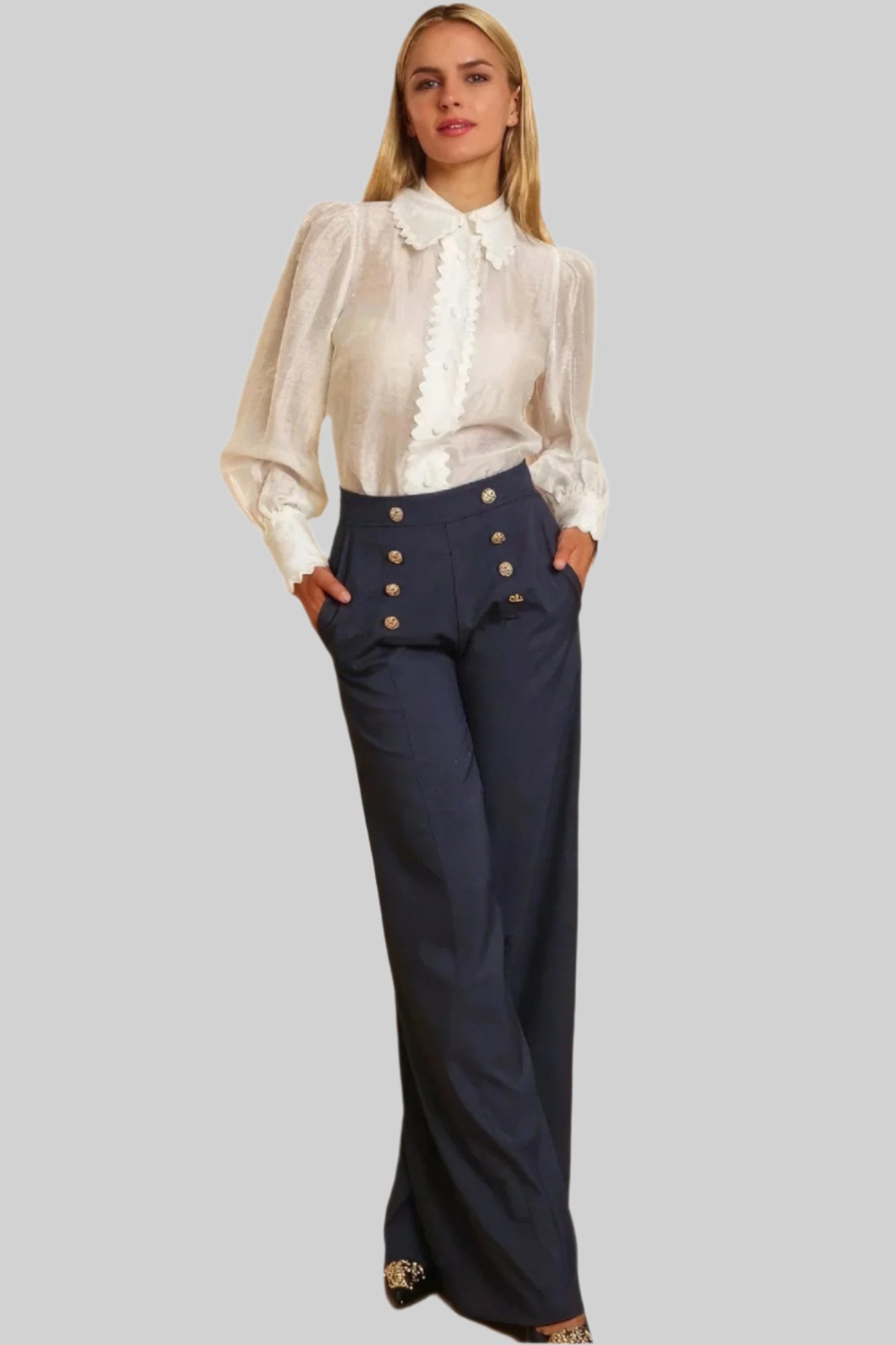 High Waisted Dressy Pants for Sophisticated Style Wide Leg Design The Nichole Collection