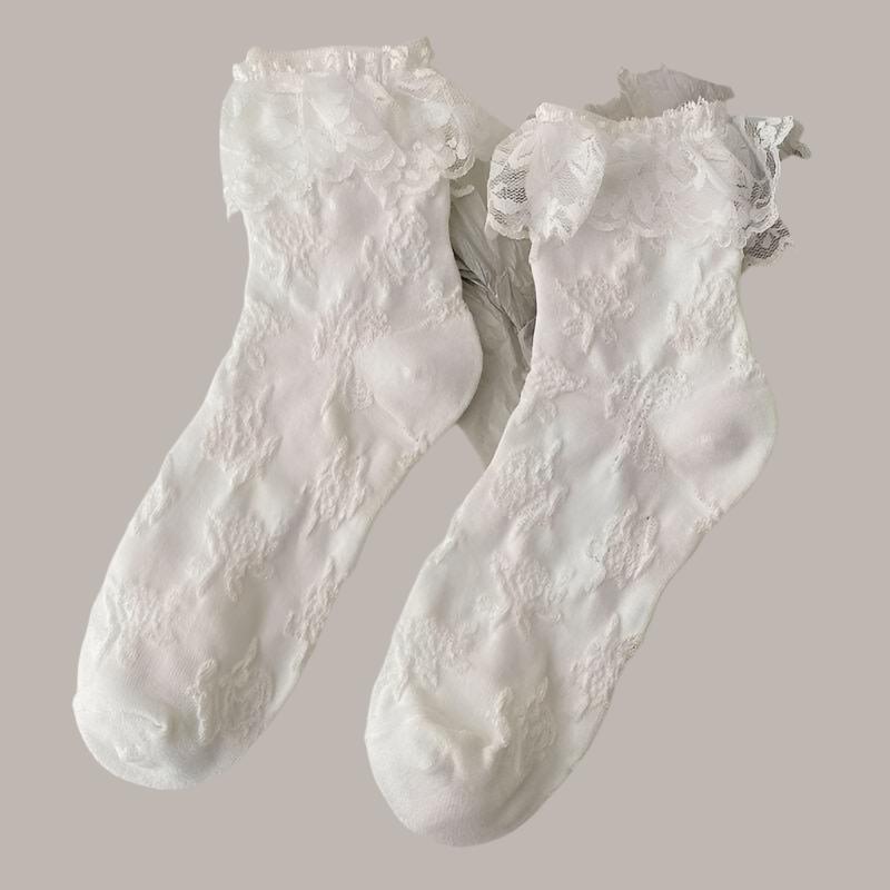 Lolita White Lace Socks