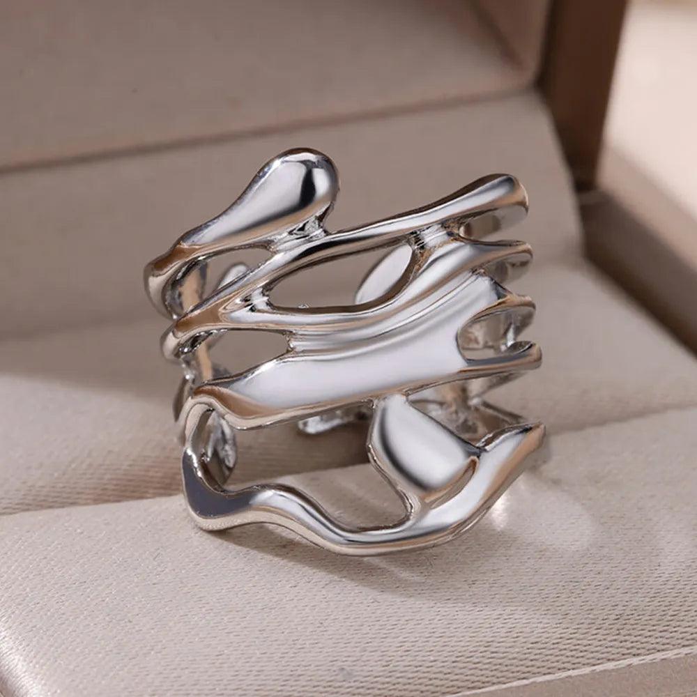 Cheapest Melted Silver Rings