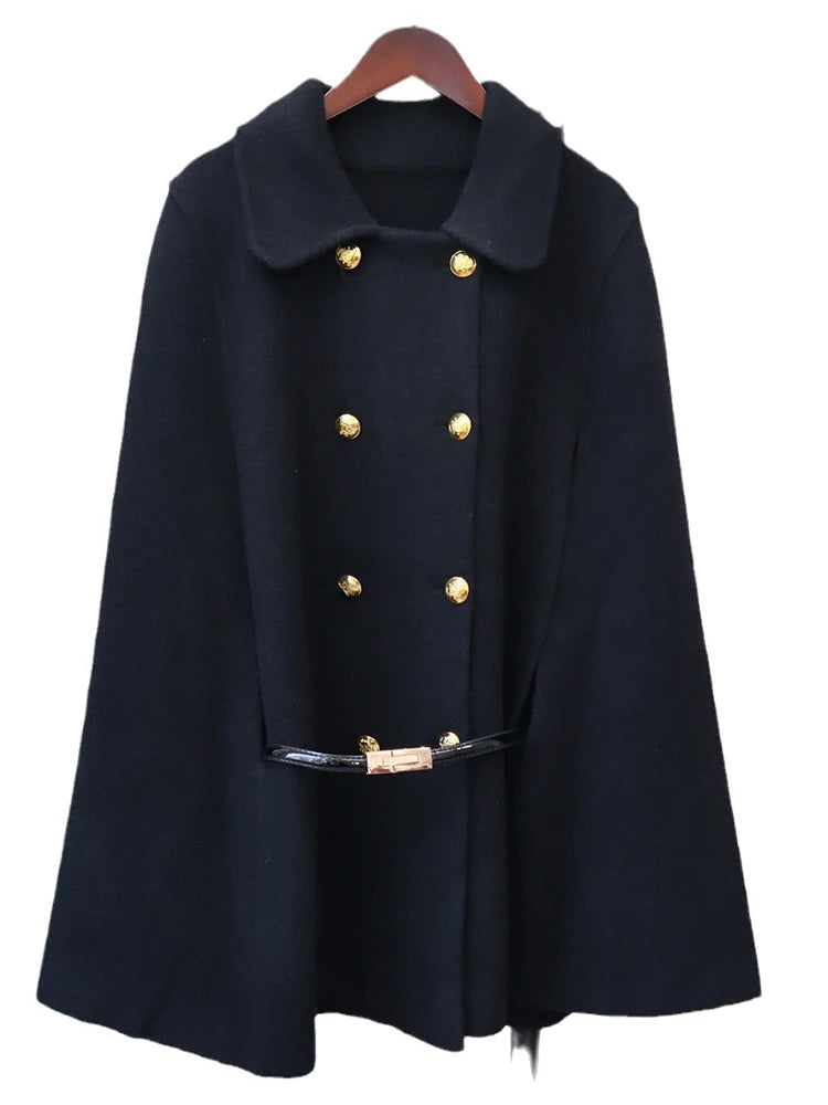 Women’s Double Breasted Wool Cape