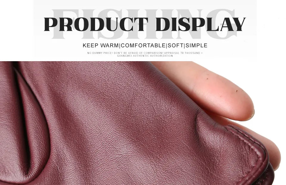 Women’s Sheepskin Winter Leather Gloves