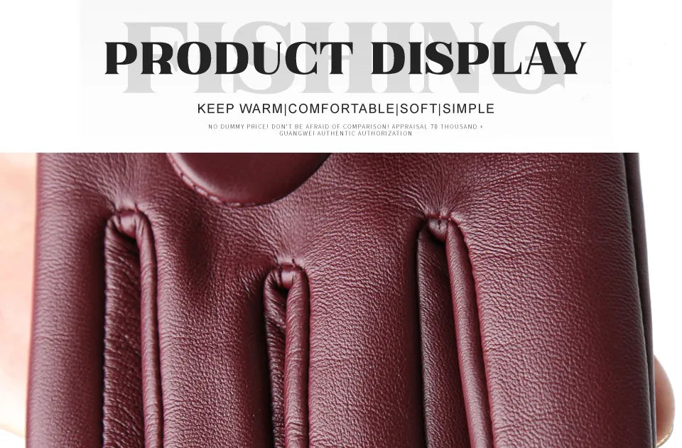 Women’s Sheepskin Winter Leather Gloves