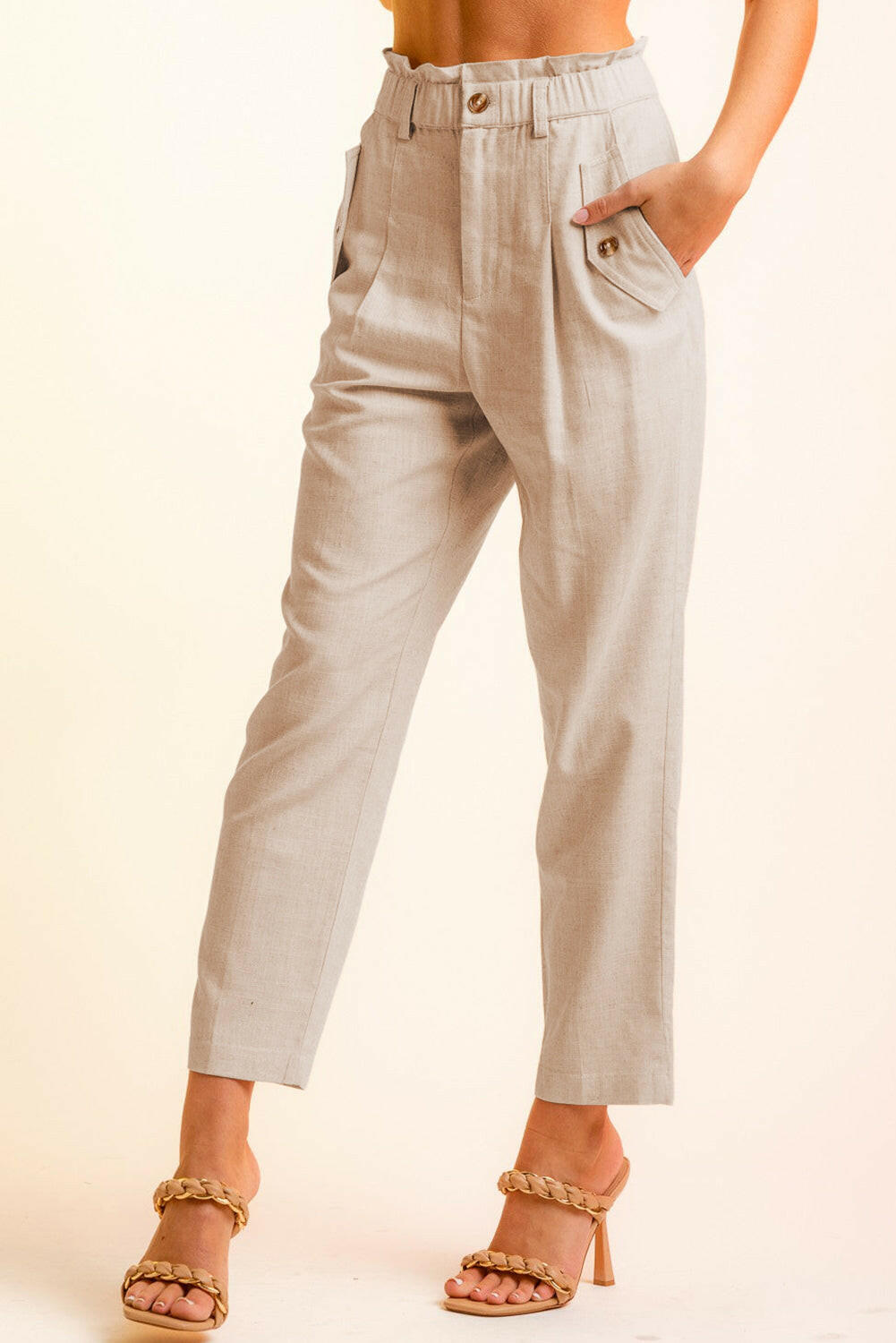 Women’s Side Button Long Pants | On sale | 80% viscose 20%