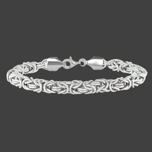 Handmade Elegant 925 Silver Ladies Straw Rope Bracelet 