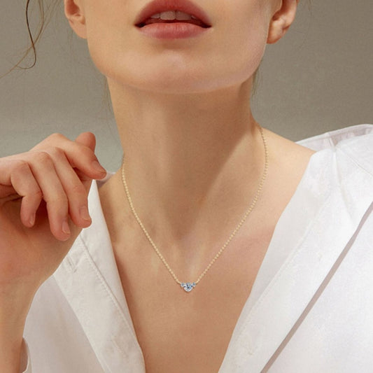 The Nichole Collection Gold / One Size 1.2 Carat Moissanite 925 Sterling Silver Necklace