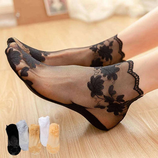 Best Seller Women’s Lace Socks – Classic Floral Pattern for Any Outfit - Lace Socks by The Nichole Collection