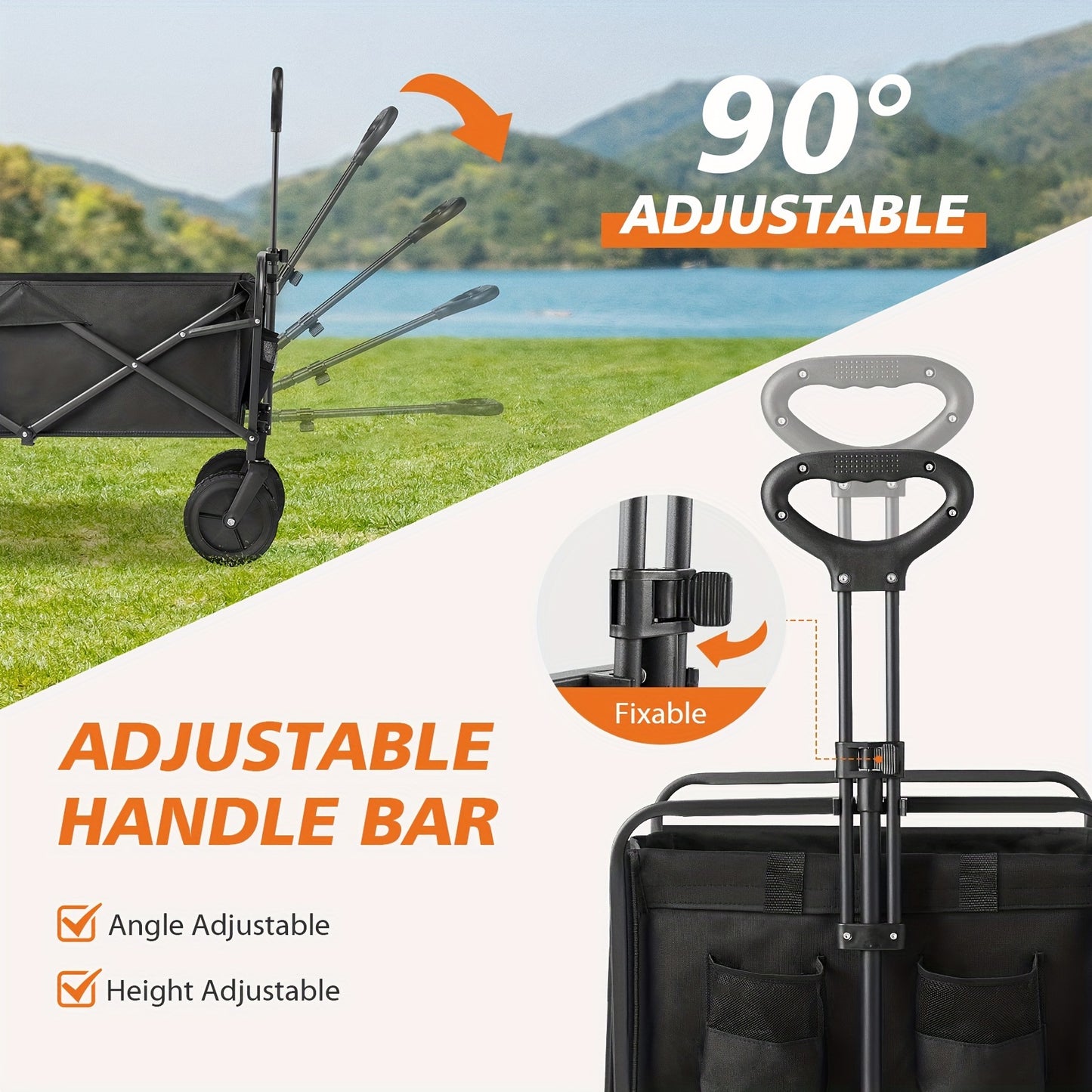 Heavy-Duty Collapsible Utility Wagon Cart