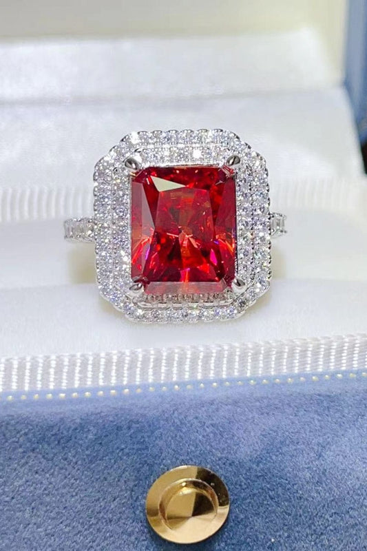 The Nichole Collection Scarlet / 9 2 Carat Moissanite 925 Sterling Silver Ring
