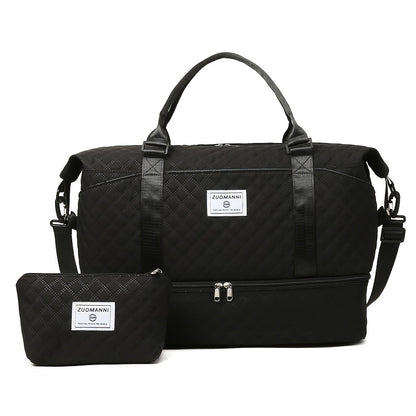 2pcs, Travel Carry On Bag + Makeup Bag - by The Nichole Collection