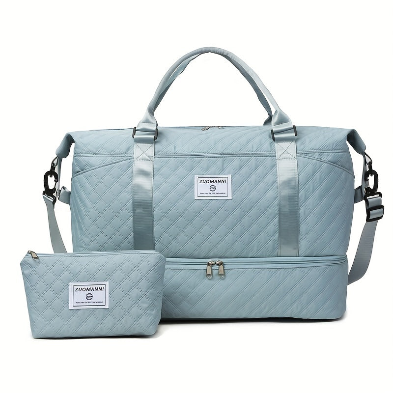 2pcs, Travel Carry On Bag + Makeup Bag - by The Nichole Collection