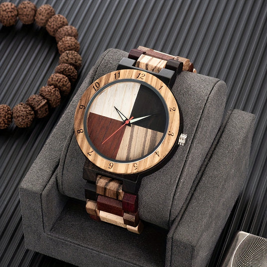 Men's Multicolor Handmade Colorful Bamboo Watch - by The Nichole Collection