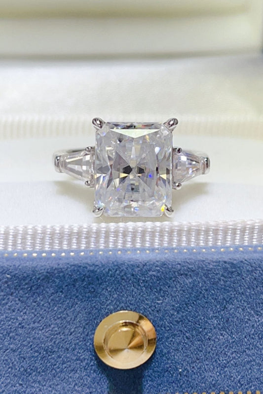 The Nichole Collection Silver / 5 5 Carat Moissanite 925 Sterling Silver Ring