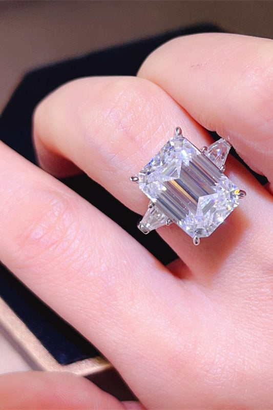 The Nichole Collection Silver / 5 5 Carat Moissanite 925 Sterling Silver Ring