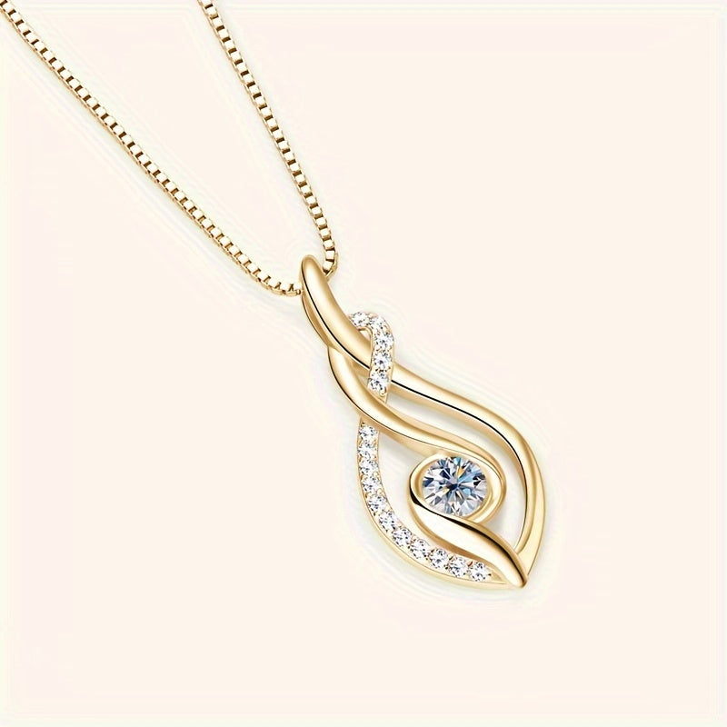 18K Gold Moissanite Necklace – 0.25ct Fine Jewelry for Women