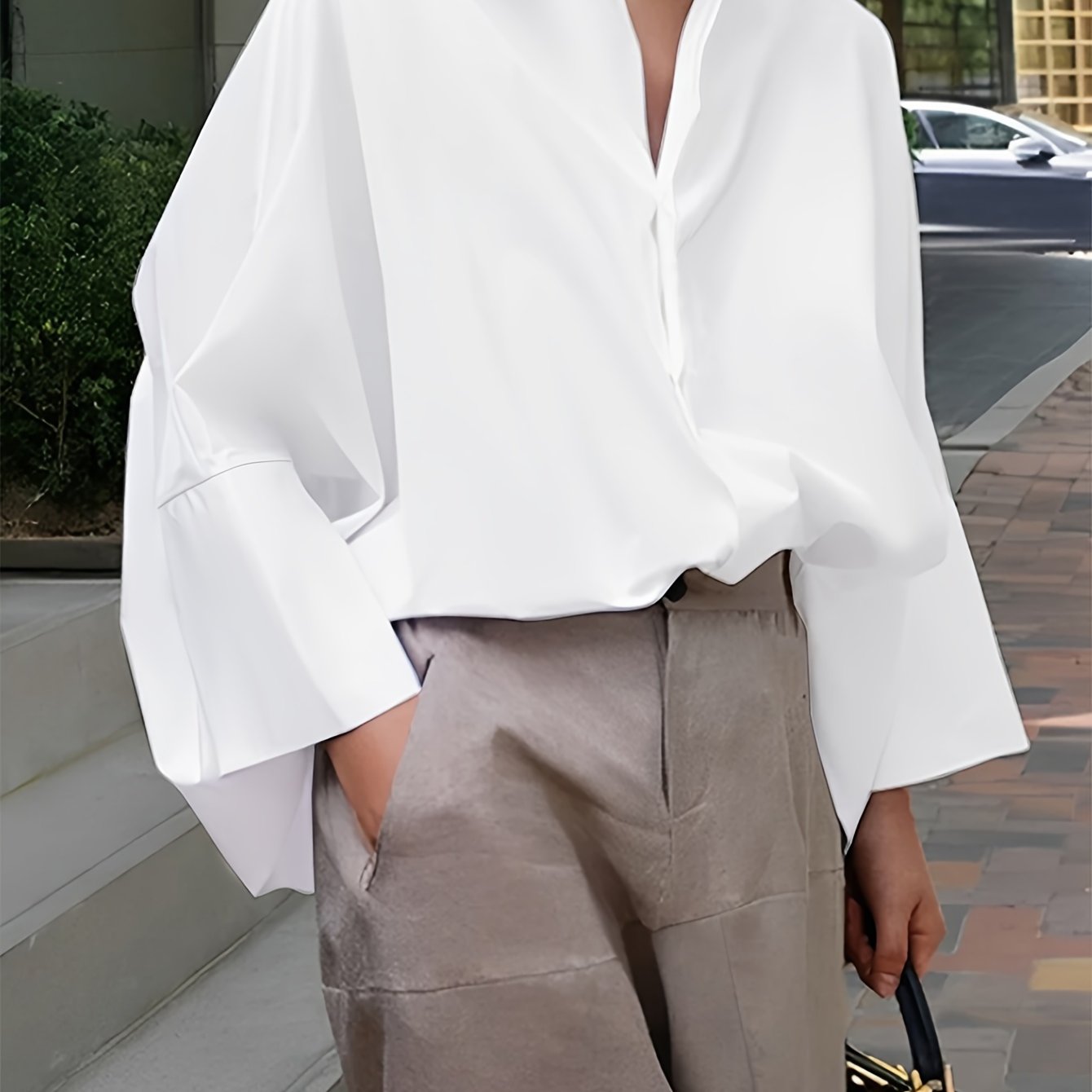 Timeless Collared Shirt with Long Cuff Sleeves