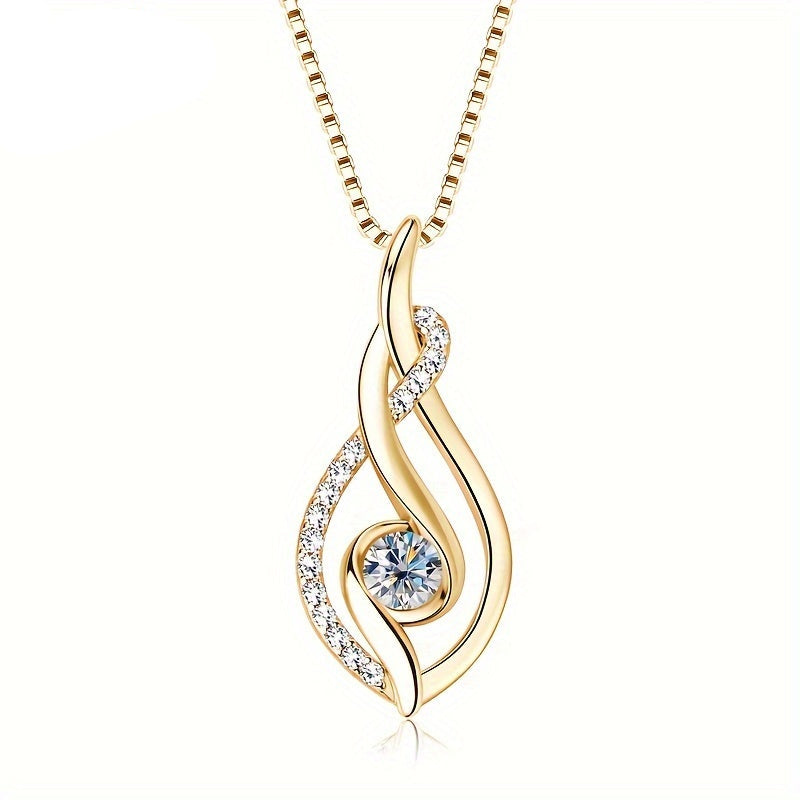 18K Gold Moissanite Necklace – 0.25ct Fine Jewelry for Women