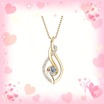 18K Gold Moissanite Necklace – 0.25ct Fine Jewelry for Women