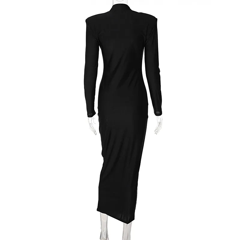 Runway Ready: Turtleneck Maxi with Shoulder Flare