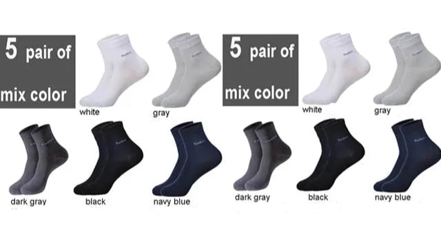 EcoComfort Bamboo Fiber Crew Socks - 10-Pack | Breathable, Sustainable, Casual Fit (EU 39-44 | US 7-11)