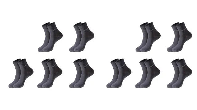 EcoComfort Bamboo Fiber Crew Socks - 10-Pack | Breathable, Sustainable, Casual Fit (EU 39-44 | US 7-11)