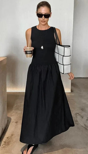 Knitted Sleeveless Long Maxi Dress