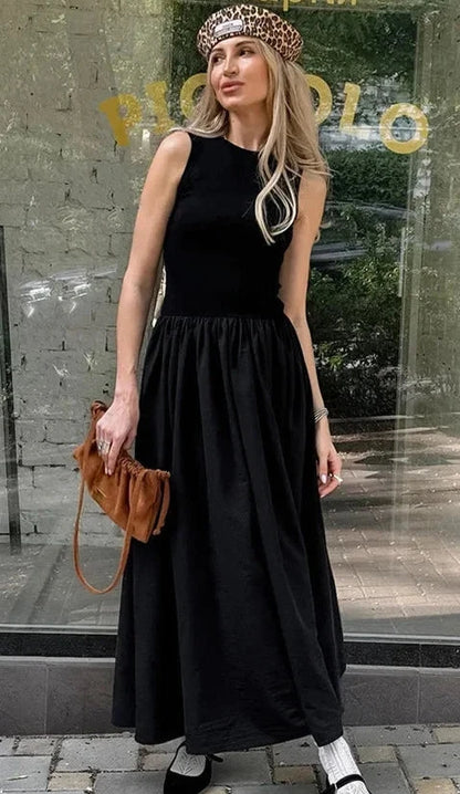 Knitted Sleeveless Long Maxi Dress 