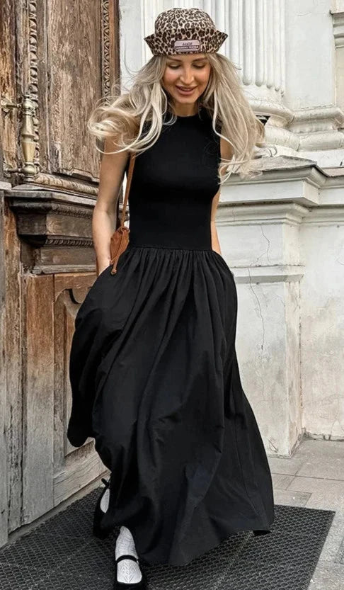 Knitted Sleeveless Long Maxi Dress