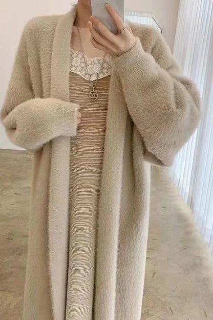 Cozy Knit Long Sleeve Cashmere Cardigan