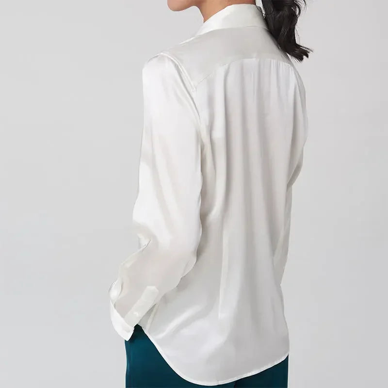 Women's Long-sleeved Silk Blouse