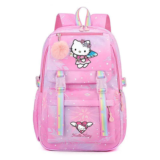 Hello Kitty Large Capacity Backpack – Kids' Waterproof School Bag - Backpacks by The Nichole Collection