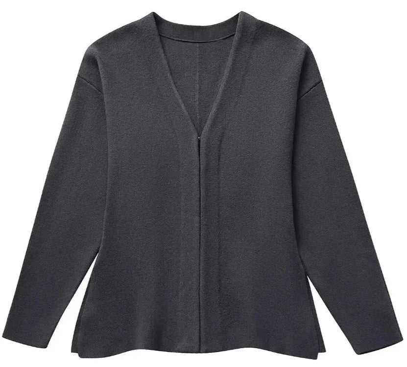 Women's Hidden Hook Fitted Knit Cardigan Sweater