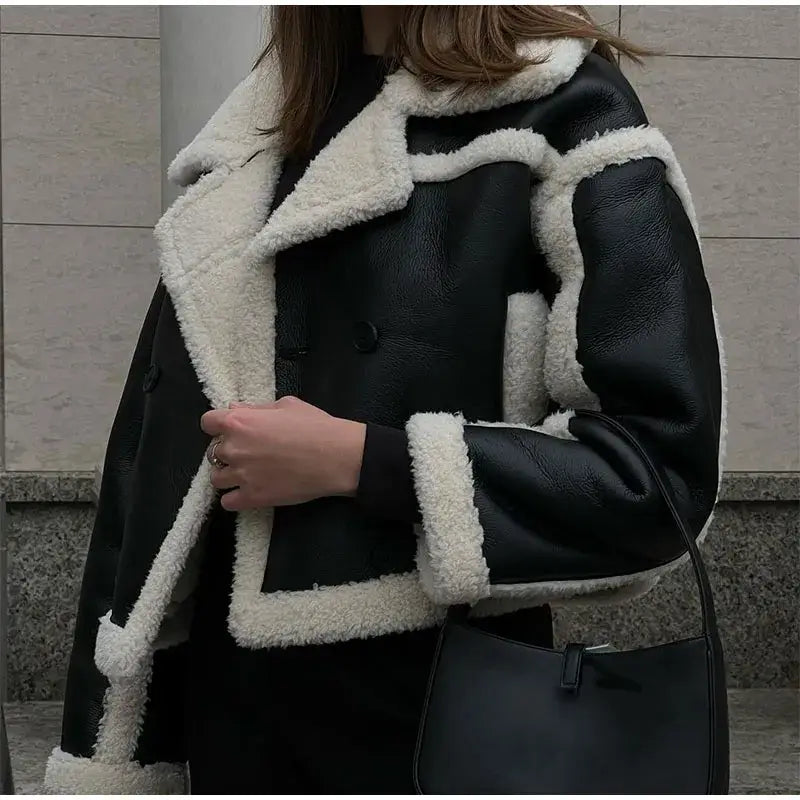 Lambswool Chic Cropped Overcoat