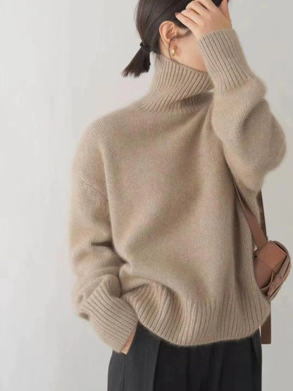 Women's Australian Merino Wool Turtleneck Camel