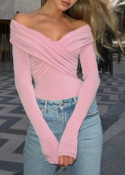 Sexy Off Shoulder Long Sleeve Bodysuit - by The Nichole Collection