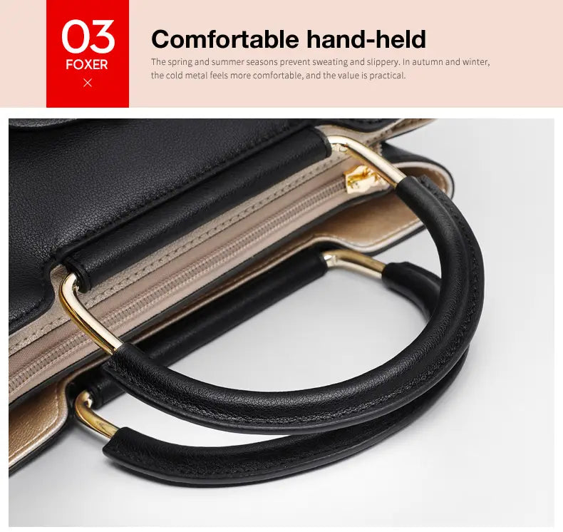 Versatile Split Leather Handbag for Summer and Formal