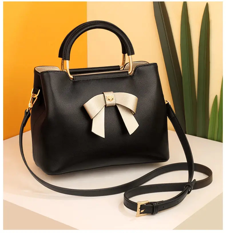 Versatile Split Leather Handbag for Summer and Formal