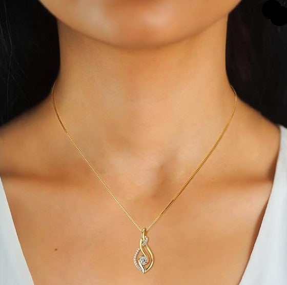 18K Gold Moissanite Necklace – 0.25ct Fine Jewelry for Women