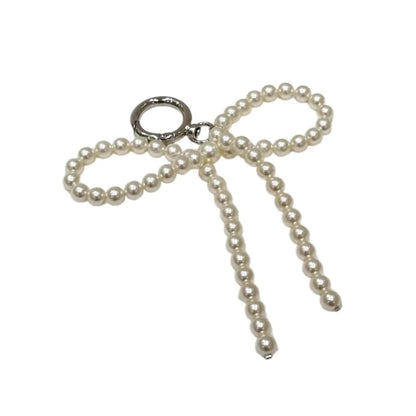 Fashion Pearl Bowknot Keychain Pendant