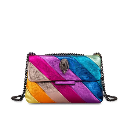 Rainbow Patchwork Front Flap Crossbody