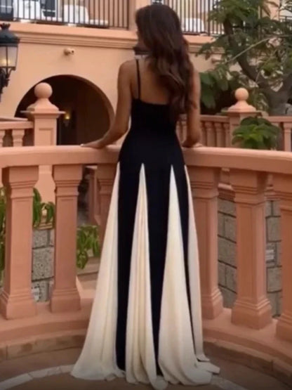 Women's Backless A-line Maxi Dress