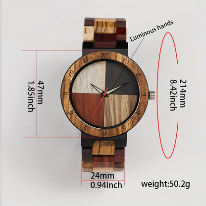 Men's Multicolor Handmade Colorful Bamboo Watch