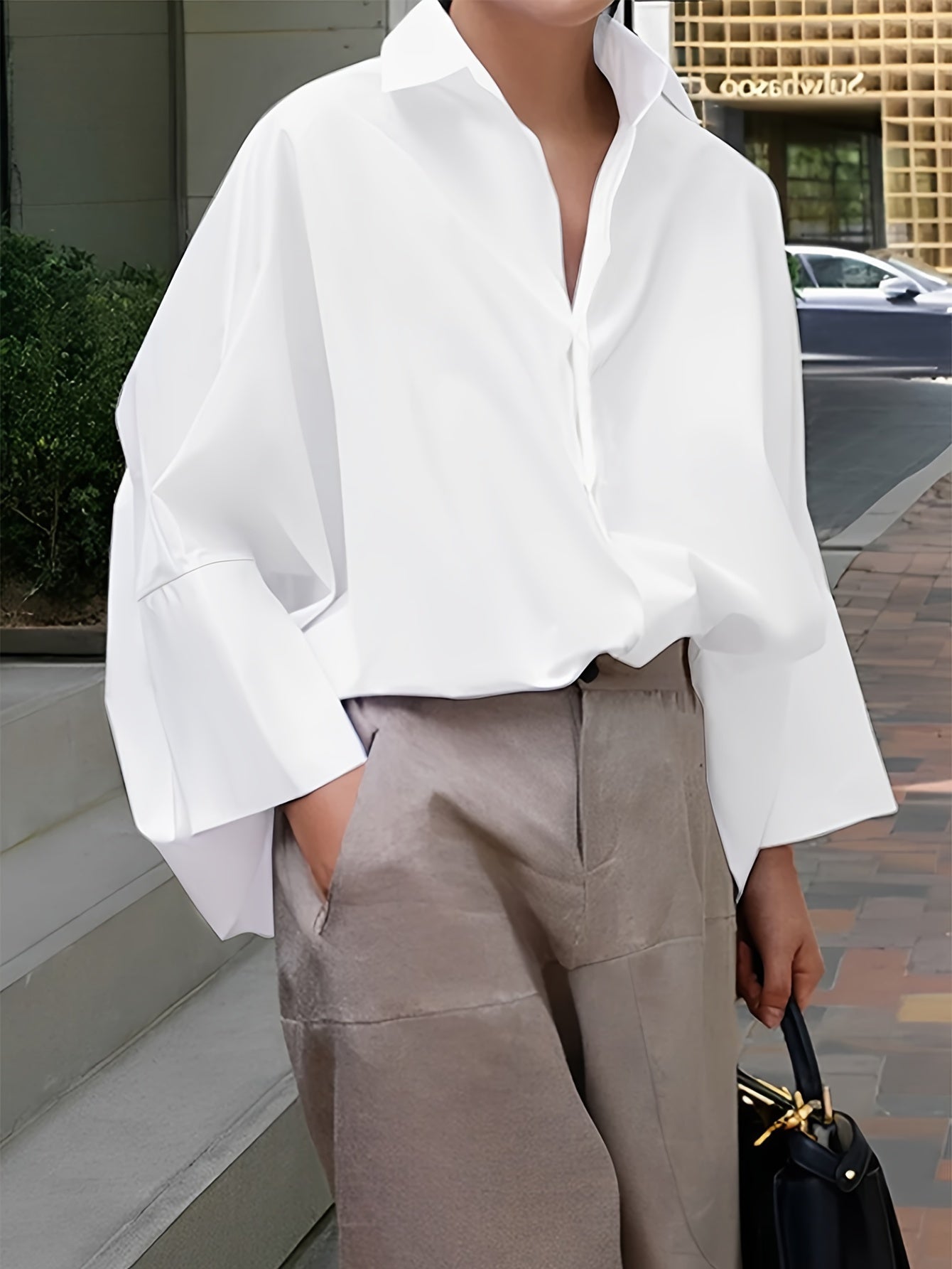 Timeless Collared Shirt with Long Cuff Sleeves