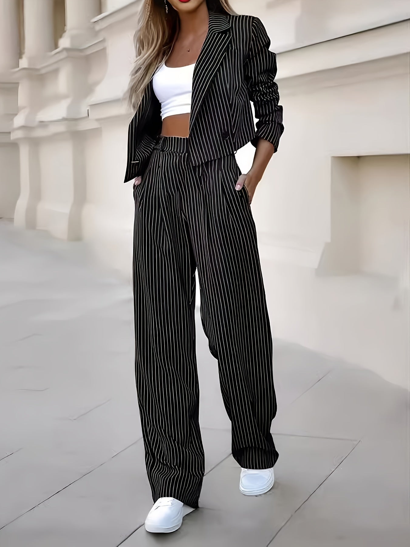 The Milano Pinstripe Power Set