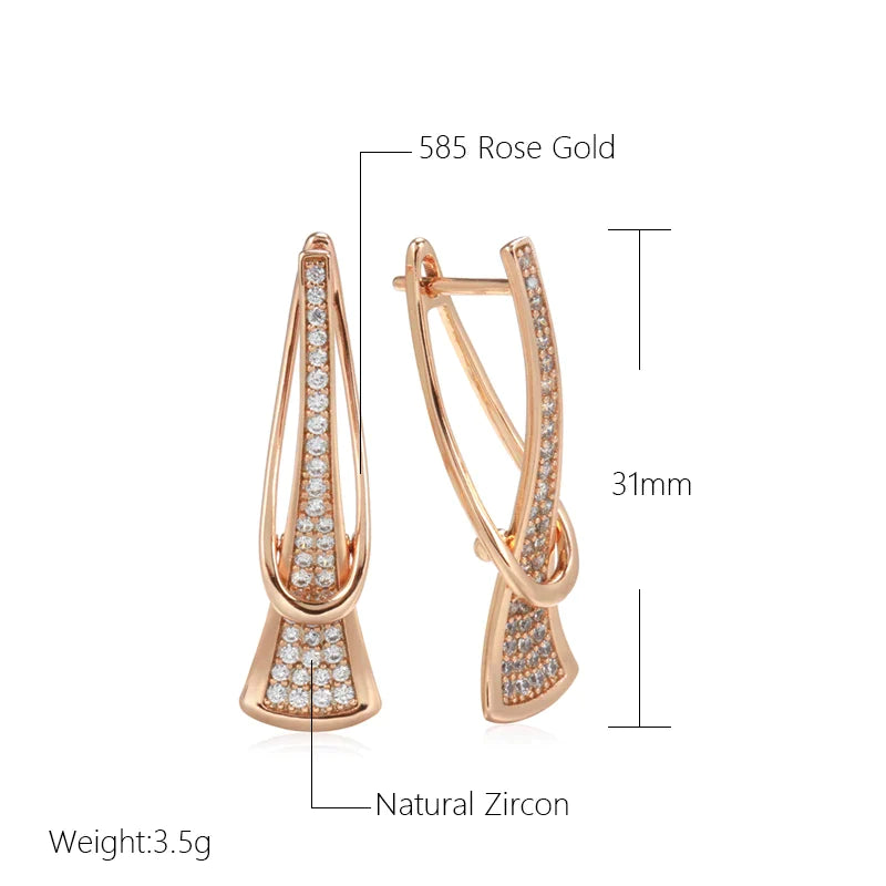 Beautiful Natural Zircon Drop Earrings