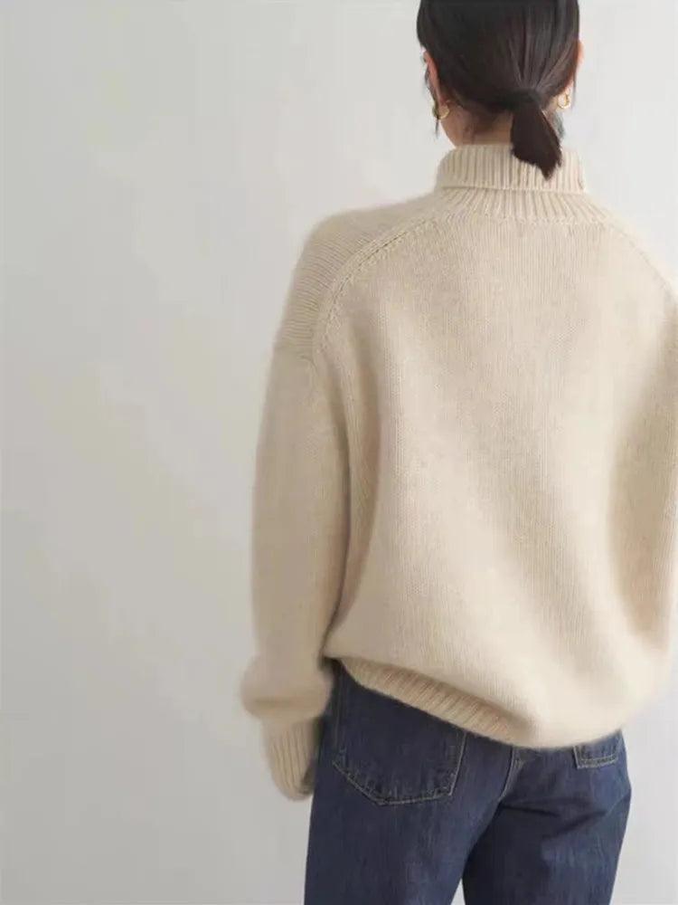 Best Seller 100% Merino Wool Turtleneck Sweater - sweater by The Nichole Collection