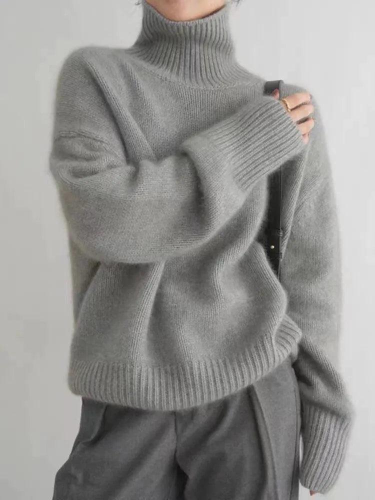 Best Seller 100% Merino Wool Turtleneck Sweater - sweater by The Nichole Collection