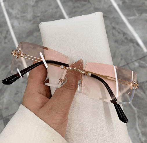 Bold Frameless Rectangle Sunglasses - sunglasses by The Nichole Collection