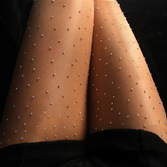 Breathable Rhinestone Pantyhose - Snag Resistant - Leggins by The Nichole Collection